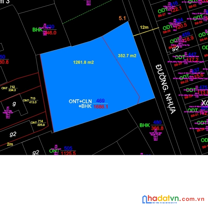 Lô đất thổ cư siêu to hơn 1600m2, đường 12m, xóm 34 nghi kim
