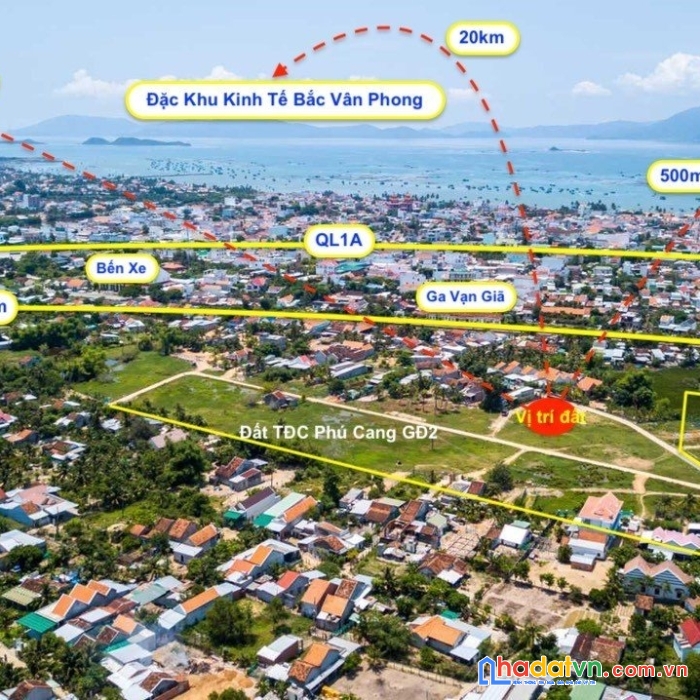 Đất biển trung tâm bắc vân phong giá tốt nhất khu vực chỉ từ 7tr/m2 ngay khu dân cư