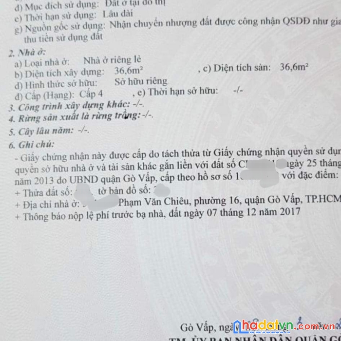 52m2 đất, hẻm xe tải thông phạm văn chiêu p16 gò vấp chỉ 3 tỷ x