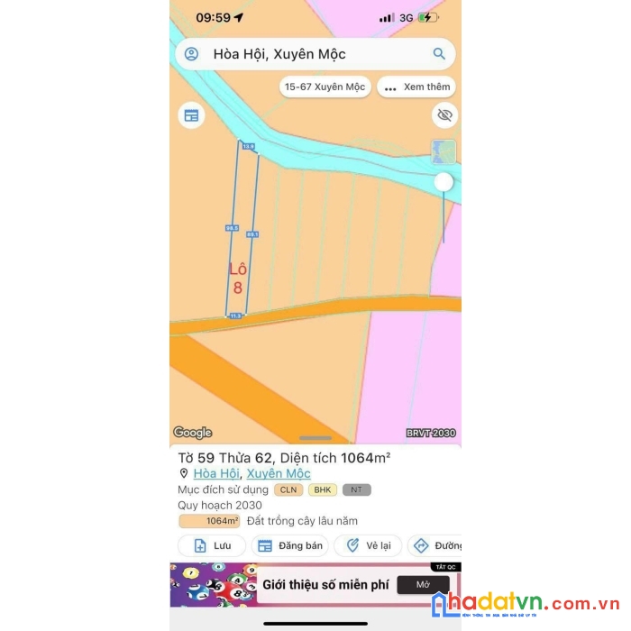 Đất chính chủ - giá cực rẻ tại xã hòa hội, huyện xuyên mộc, tỉnh bà rịa – vũng tàu