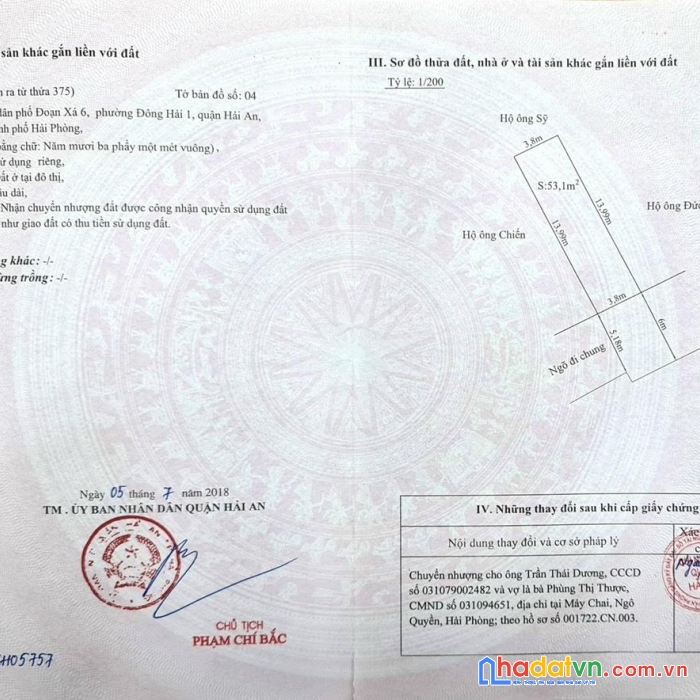 Sở hữu ngay căn nhà chính chủ ngõ 358 đà nẵng, quận hải an, tp hải phòng