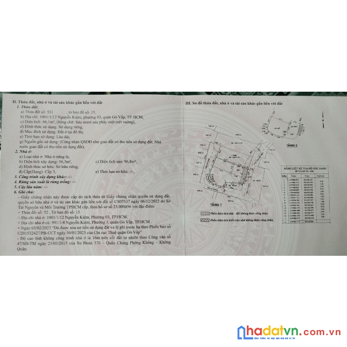 Chính chủ cần bán nhanh căn nhà đẹp vị trí tại quận gò vấp , tp hcm