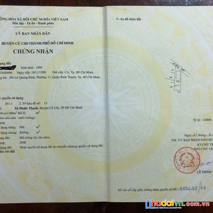 Sở hữu ngay lô đất đẹp vị trí đắc địa tại phước thạnh, củ chi