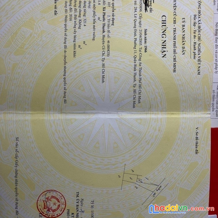 Sở hữu ngay lô đất đẹp vị trí đắc địa tại phước thạnh, củ chi