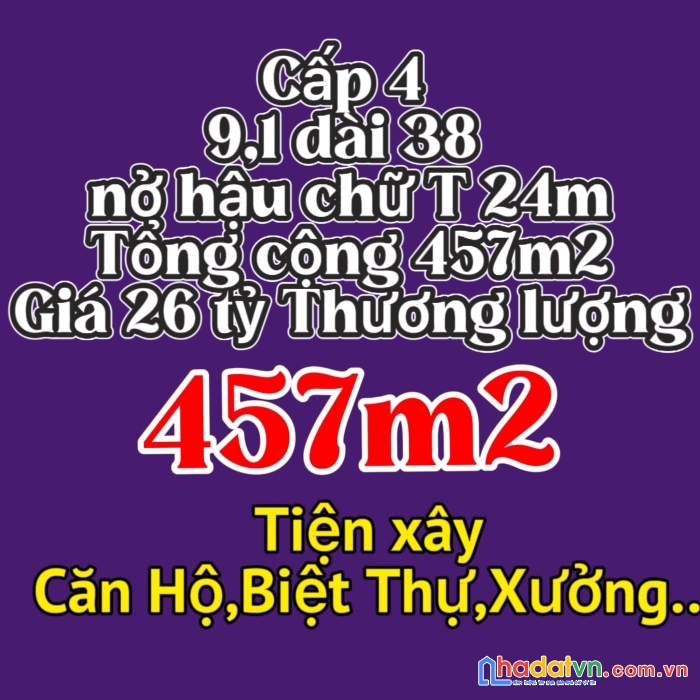 Bán nhà cấp cho 4 phạm văn chiêu ,p8, gò vấp 457m2 giá chỉ 26 tỷ