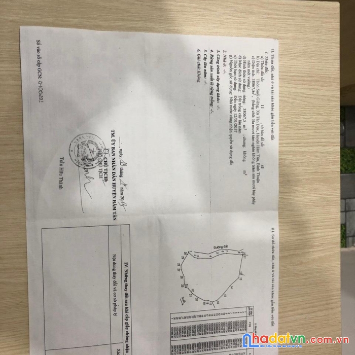 Sở hữu ngay lô đất vị trí đắc địa tại xã tân đức hàm tân, bình thuận