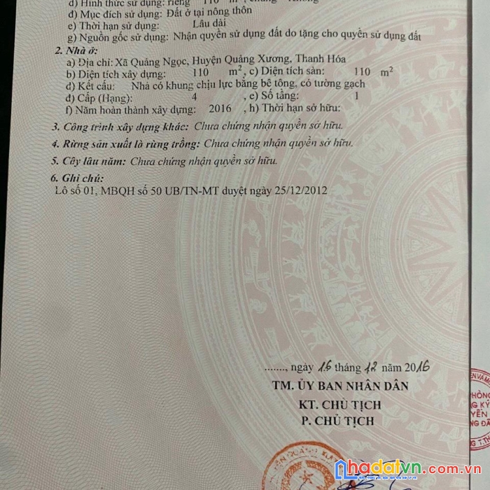 Nhà đẹp chính chủ - cần bán gấp căn nhà tại quảng ngọc - quảng xương - thanh hóa