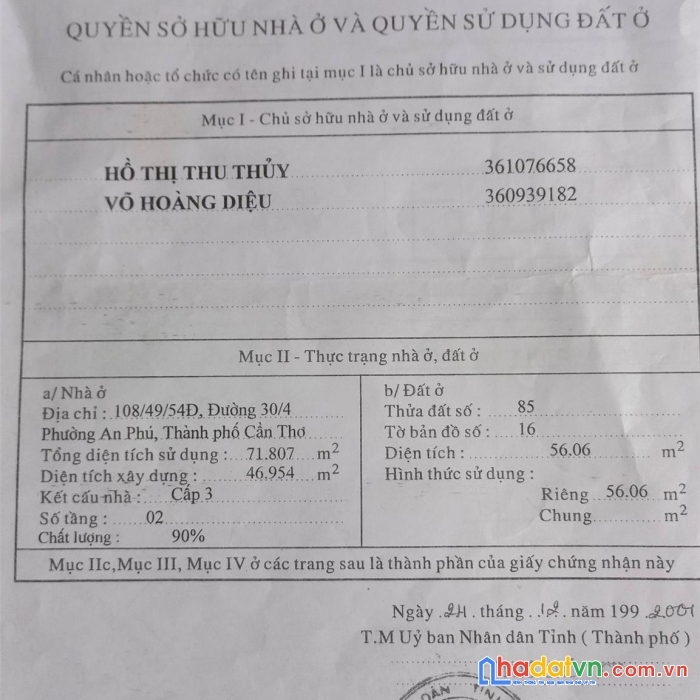 Chính chủ bán căn nhà tại phường an phú, ninh kiều, cần thơ - giá cực rẻ
