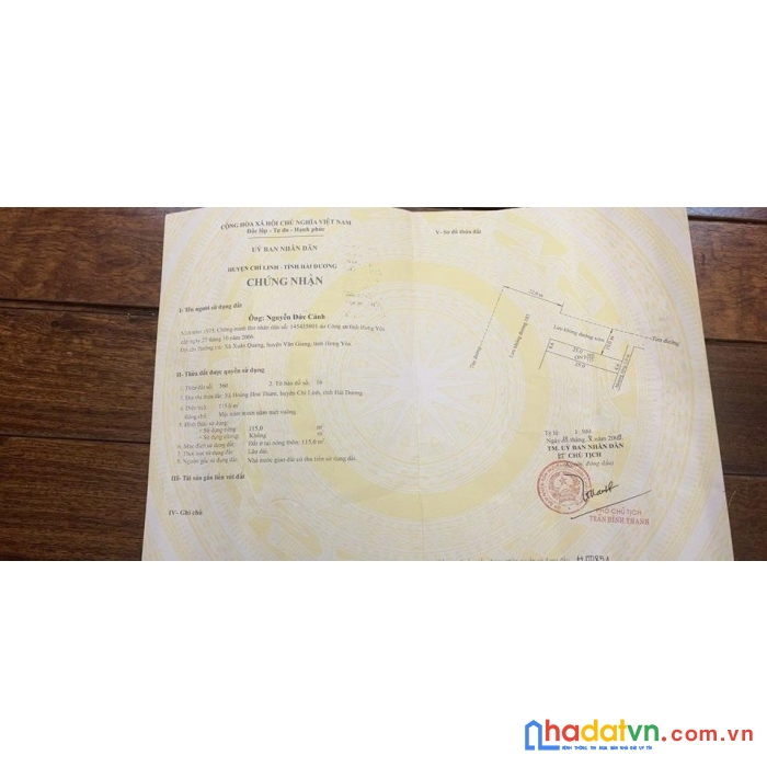 Đất đẹp mặt tiền - cần bán nhanh tại hoàng hoa thám - chí linh - hải dương