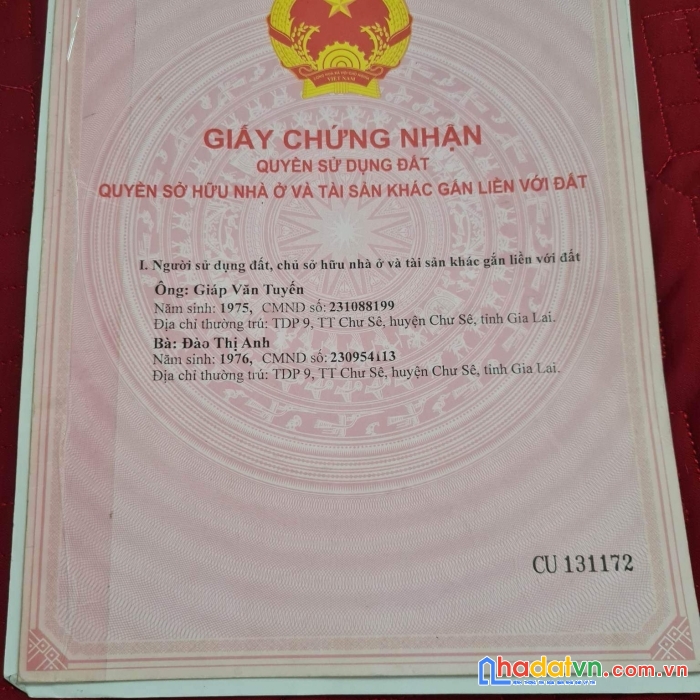 Chính chủ cần bán nhanh căn nhà đẹp vị trí đắc địa tại tỉnh gia lai