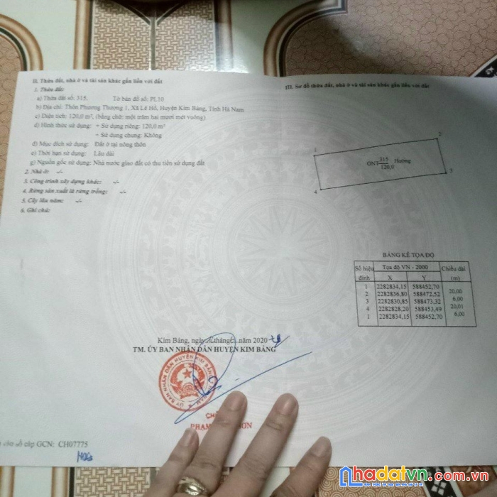 Cần bán lô đất đẹp tại khu đô thị mới lê hồ, kim bảng