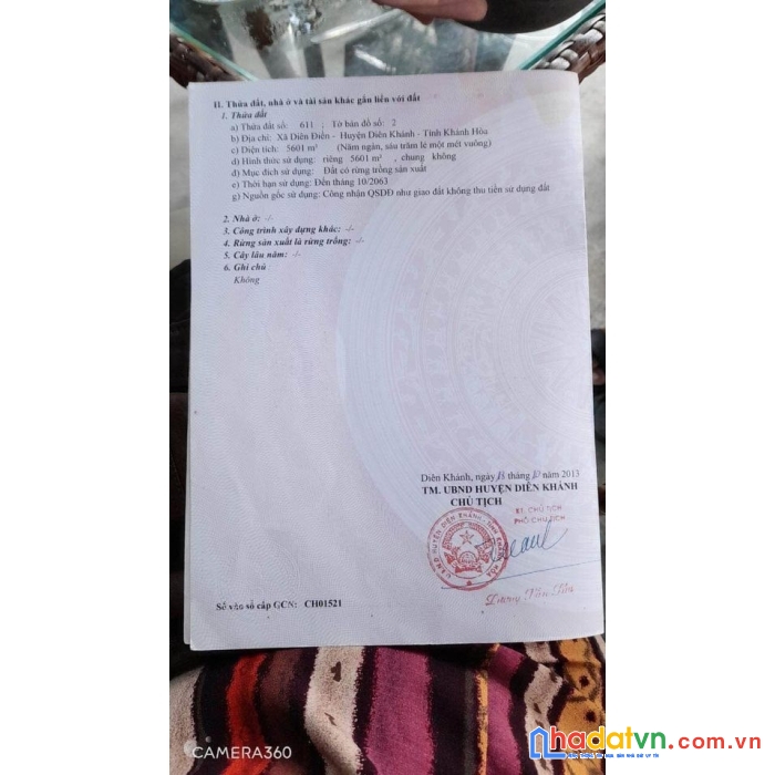 Bán lô đất đã cắt cơ cải tạo, ô tô đi hết rẫy tại xã diên điền, diên khánh, khánh hòa