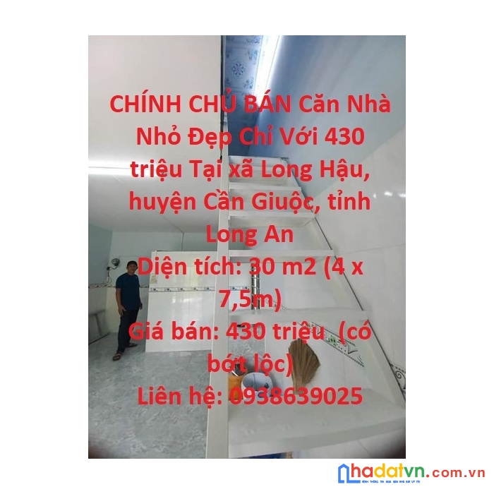 Chính chủ bán căn nhà nhỏ đẹp chỉ với 430 triệu tại lê văn lương