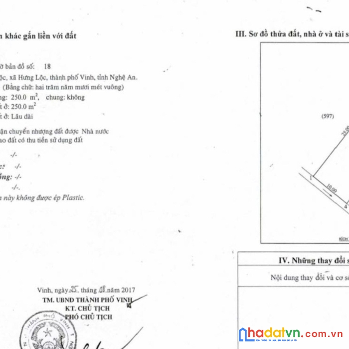 Bán lô 250m2 mặt đường 24m, khu đấu giá ngũ lộc, hưng lộc, tp vinh