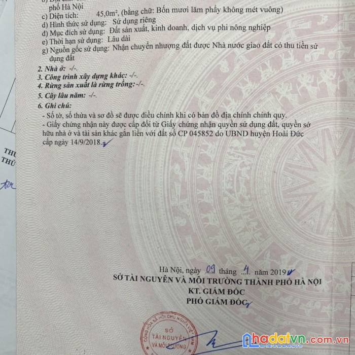 Đất dịch vụ mặt tiền tại phú vinh, xã an khánh, huyện hoài đức, tp hà nội