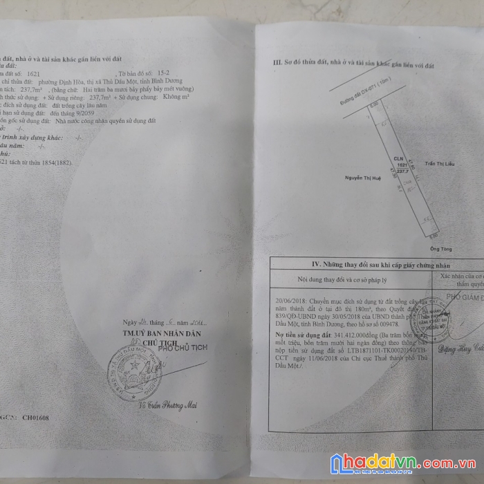 Chính chủ cần bán gấp căn nhà vị trí đẹp phường định hoà, thành phố thủ dầu một, bình dương