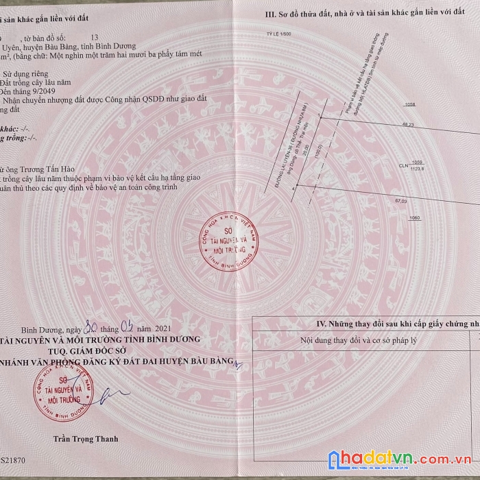 Chính chủ cần bán lô đất mặt tiền đường nhựa