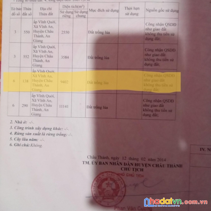 Sở hữu ngay lô đất vị trí đắc địa tại xã vĩnh an, châu thành, an giang