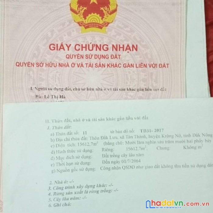 Sở hữu ngay lô đất vị trí đắc địa tại xã tân thành huyện krông nô tỉnh đắk nông