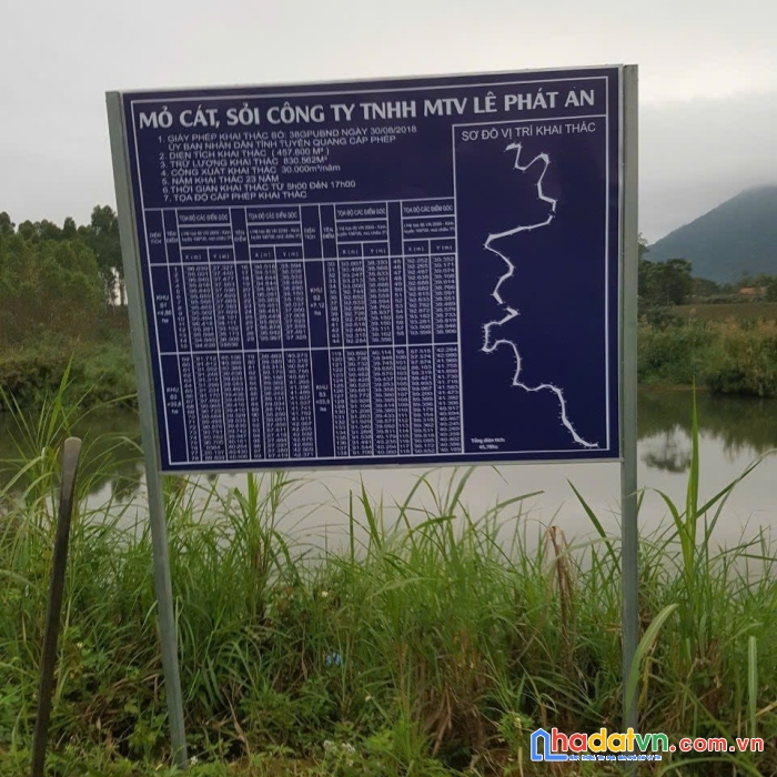 Cần chuyển nhượng 45ha mỏ cát chính quy giá cắt lỗ phúc ứng, huyện sơn dương, tuyên quang.