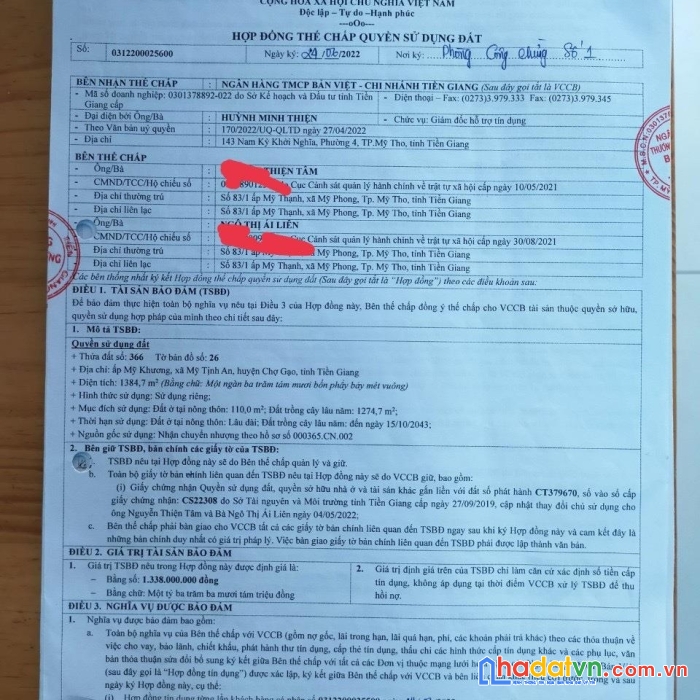 Sở hữu ngay lô đất vườn đẹp vị trí đắc địa tại chợ gạo