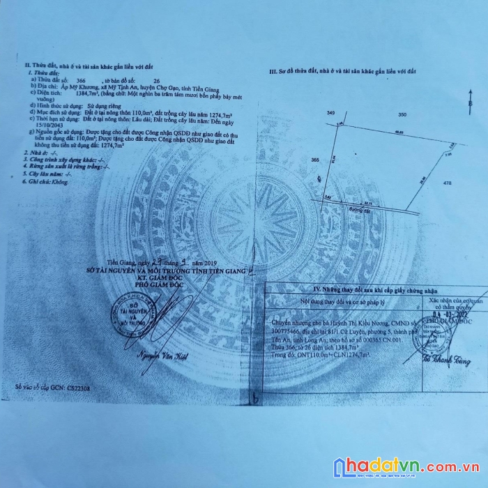 Sở hữu ngay lô đất vườn đẹp vị trí đắc địa tại chợ gạo