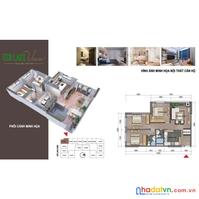Bán gấp căn hộ căn góc tầng trung chung cư đẹp nhất eco lake view-giá cực hấp dãn