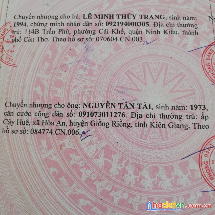 Cần bán lô đất nền đường số 3 kdc đông phú - châu thành- hậu giang