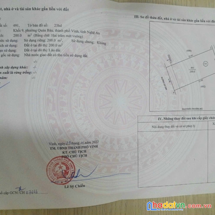 Đất 200m2 mặt đường hồ bá kiện - khối 9 quán bàu, tp vinh