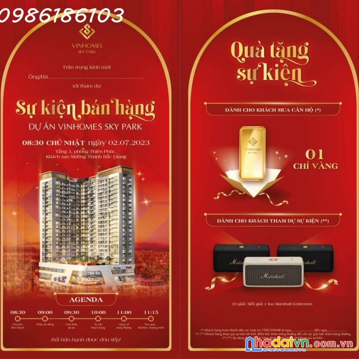 Sự kiện bán hàng dự án vinhomes sky park bắc giang
