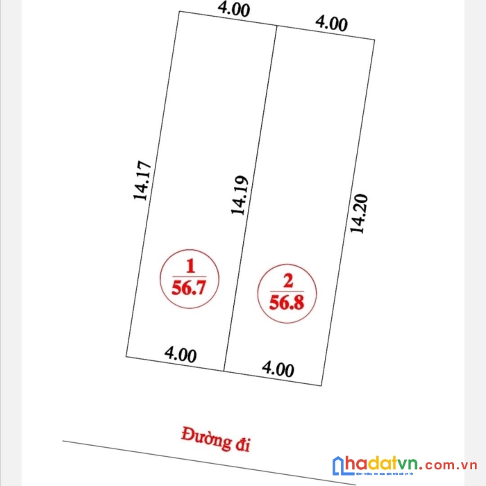 Chính chủ tôi cần bán gấp 56.8m2, đường 5m, thông thoáng 2 đầu, chợ kim xuân nộn đông anh, chỉ 1,8
