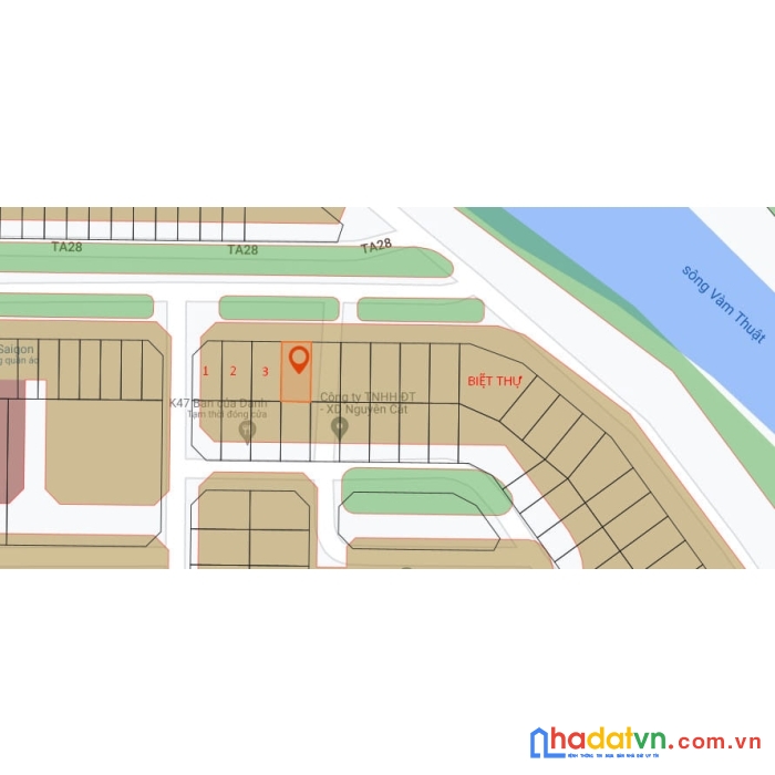 Bán đất biệt thự khu dân cư thới an, ven sông vàm thuật 300m2, cách lê thị riêng 100m