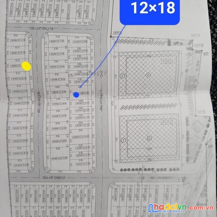 Đất kinh doanh 216m2 mặt đường 16m phường quán bàu, tp vinh