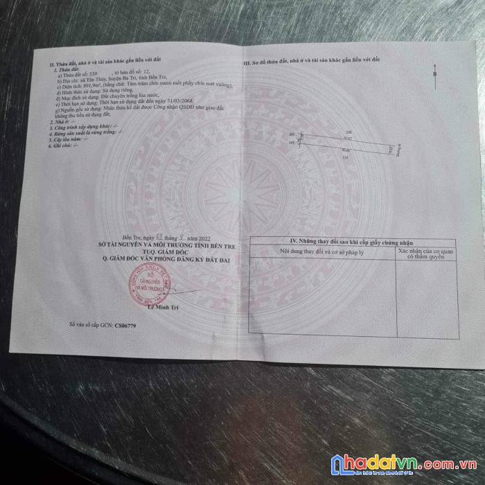 Chỉ 600 triệu sở hữu ngay lô đất 900m2 cách ql57c 300m