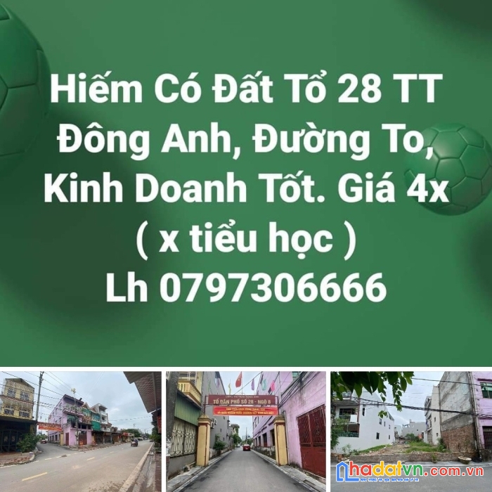 Quá hiếm sát 2 tòa chung cư, trục chính tt đông anh, 2 oto tránh, giá quá mềm 4x/m2