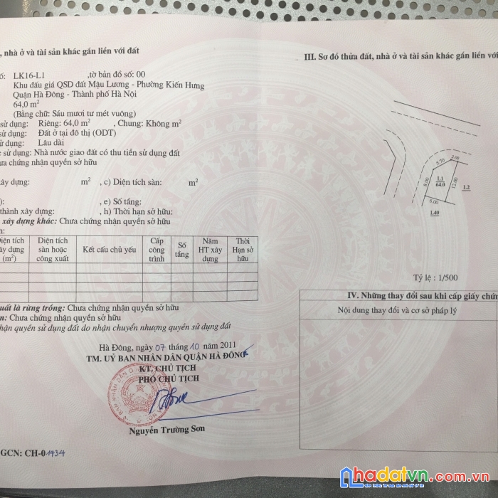Lô góc - rẻ nhất đấu giá kiến hưng - hà đông. chỉ nhỉnh 100tr/m2

