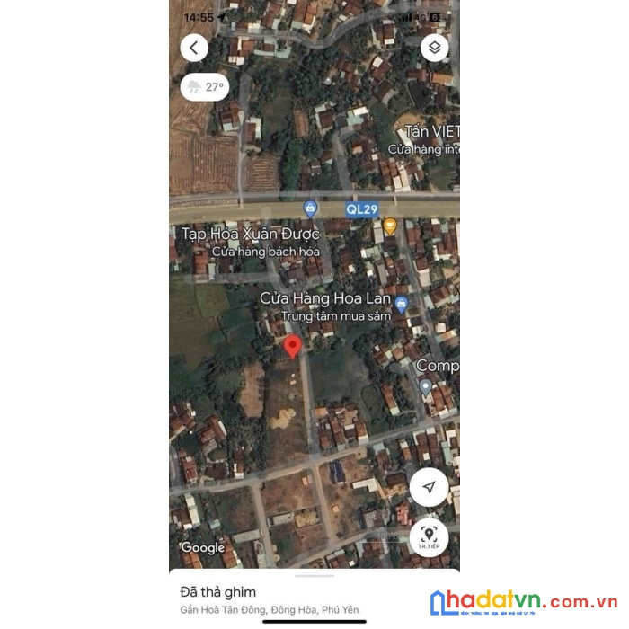 Chính chủ cần bán mảnh đất tại thôn phú lương, thị xã đông hoà, phú yên.