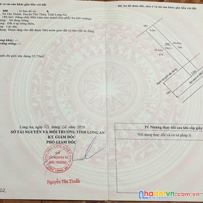 Chủ kẹt tiền bán xả mạnh 1000m2 full thổ cư – thủ thừa long an