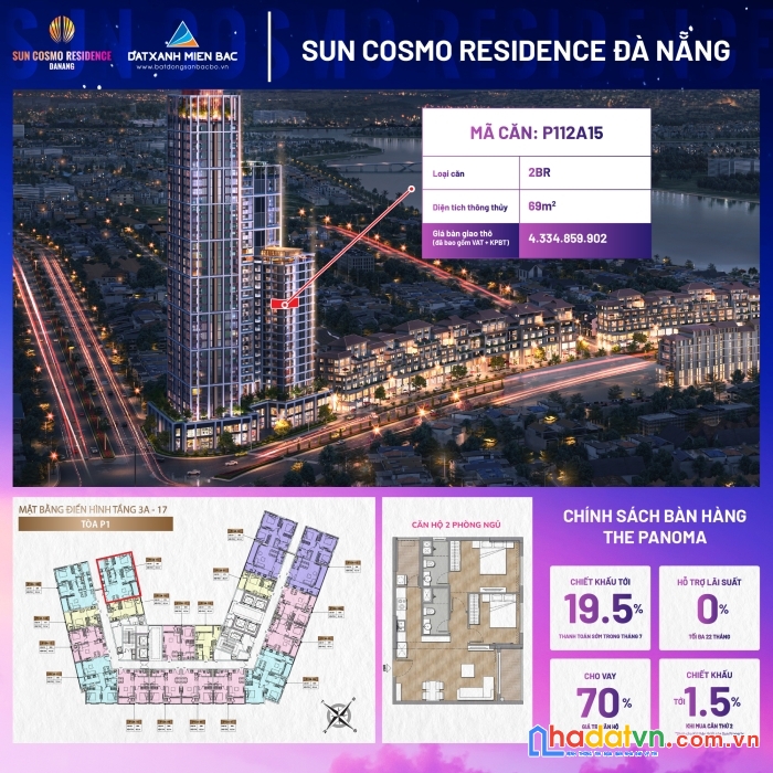 Căn góc 2pn view 3 trong 1 ( biển mỹ khê - sông hàn - tp đà nẵng ) tại 