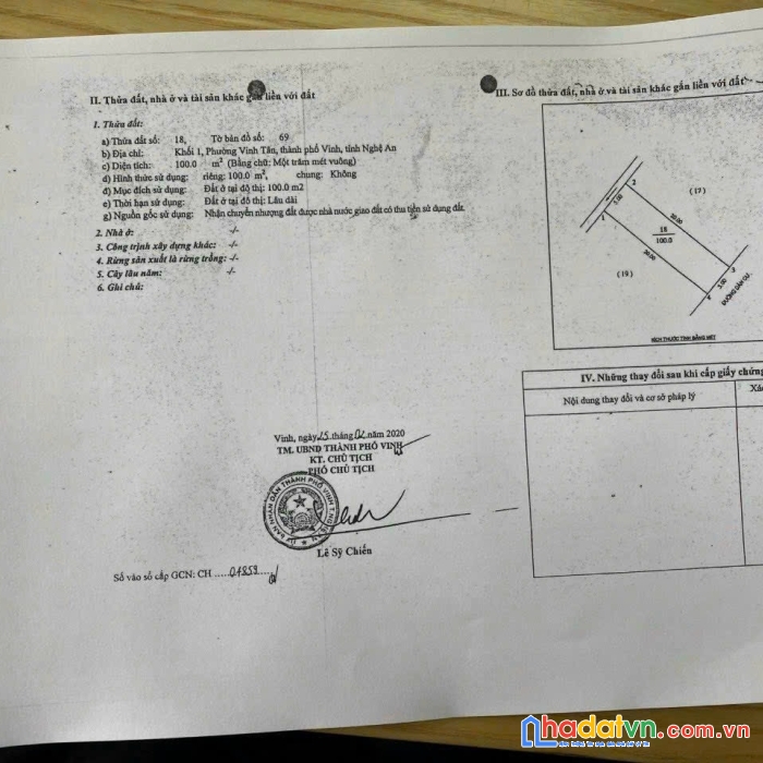 Đất 100m2 mặt đường trần đình san 8b - vinh tân, tp vinh