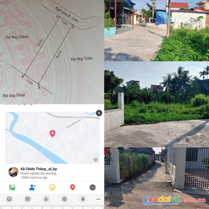 Chính chủ cần bán gấp đất siêu đẹp tại  đường 354 an lão, hải phòng.