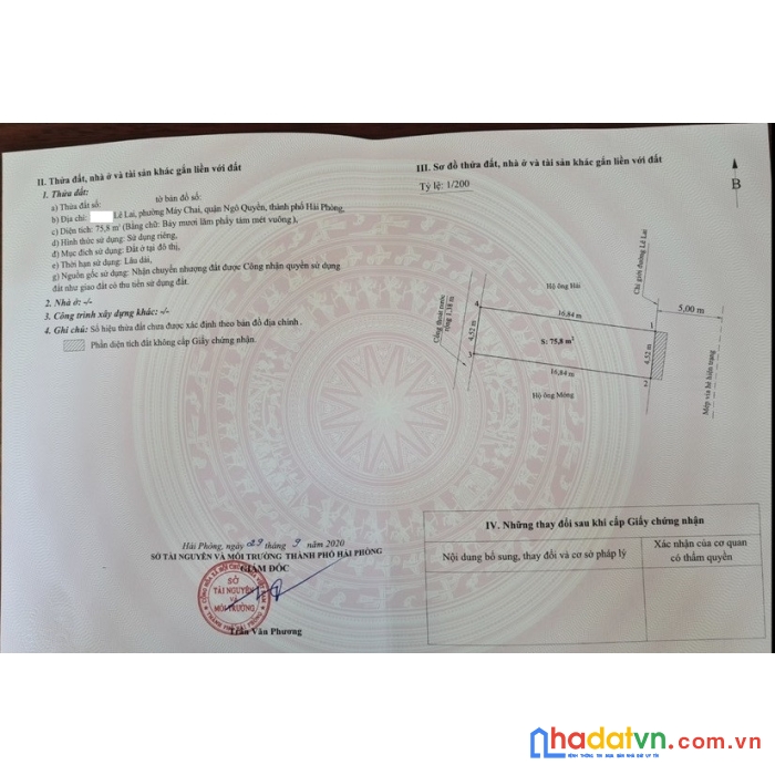 Chính chủ cần bán gấp căn nhà mặt phố  đường lê lai, phường máy chai, ngô quyền, hải phòng.