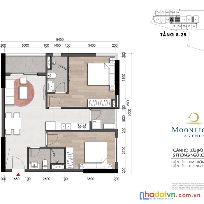Chính chủ chuyển công tác về quê cần bán căn góc 2pn, 2wc dự án moonlight avenue giá 2.4 tỷ