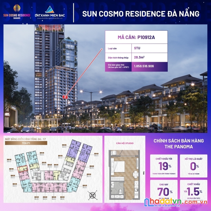 Căn độc quyền studio cuối cùng dự án sun cosmo residence đà nẵng !!!