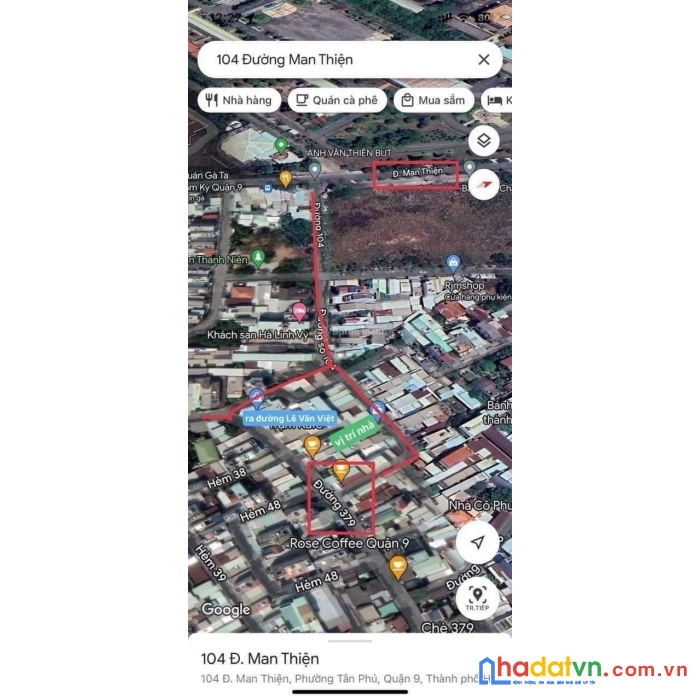 Nhà mặt tiền kinh doanh ngang 5.43m 106m2 nở hậu 5.74m trung tâm q9 ngộp bank 7tỷ8 bán 5tỷ9