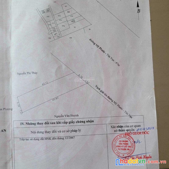Chính chủ cần bán đất mặt tiền đường mỹ phước tân vạn. dt 442.8m2, giá 10.4 tỷ