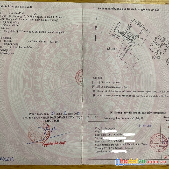 Cần bán gấp nhà duy tân 101/18, đã lên hồ sơ vay 2 tỷ, giá bán 3 tỷ, có thương lượng