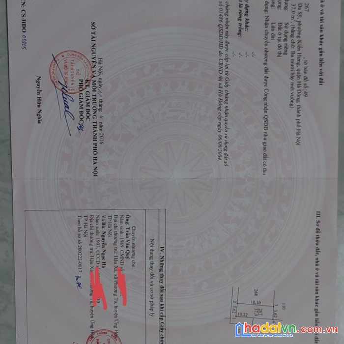 Cc bán 37m2 đất đa sỹ, mt 3,62m, gía 2,4tỷ