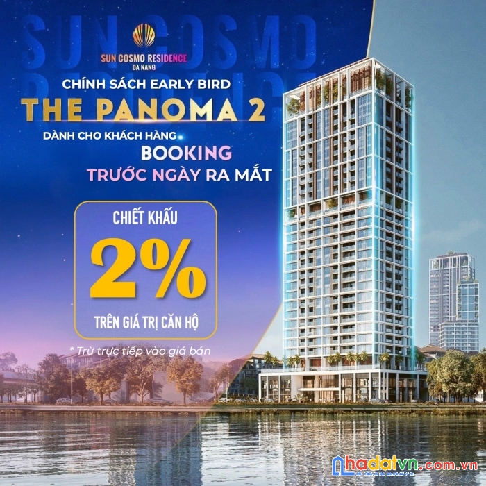 Căn hộ trung tâm tp. đà nẵng sun cosmo residence, view trực diện sông hàn-ưu đãi cực lớn