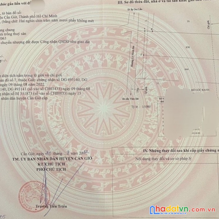 Chủ cần bán gấp lô đất lý nhơn cần giờ giá đầu tư chỉ 1tr/m2